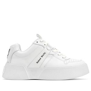 Naked Wolfe PIXIE white leather platform sneakers size US 7